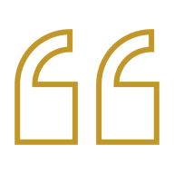 Golden quotation marks on a black background.